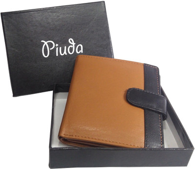 

piuda Men Brown, Black, Brown Genuine Leather Wallet(8 Card Slots)