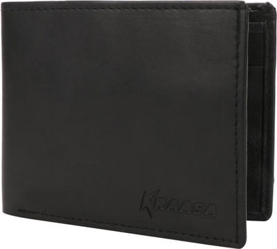 

Kraasa Men Formal Black Genuine Leather Wallet(3 Card Slots)