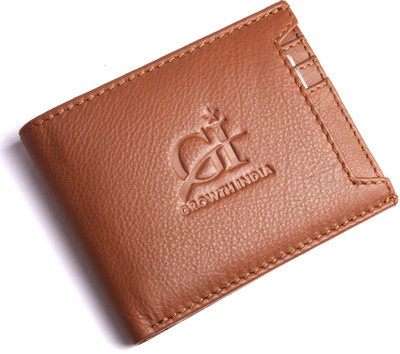 

Growth India Men Tan Genuine Leather Wallet(8 Card Slots)