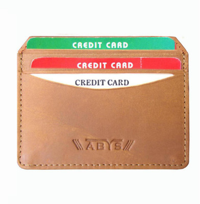 

ABYS Men Tan Genuine Leather Document Holder(6 Card Slots)