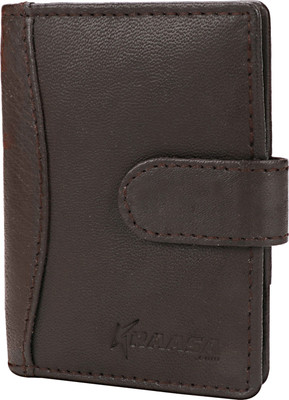 

Kraasa Men Casual Brown Genuine Leather Card Holder(18 Card Slots)
