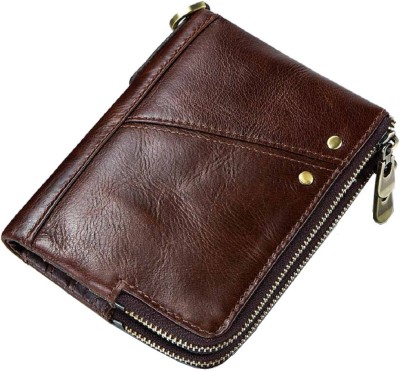 

SPL Men Brown Genuine Leather Wallet(13 Card Slots), Coffee