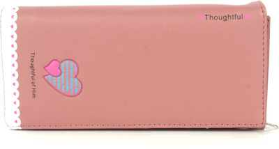 

b4bags Girls Khaki Artificial Leather Wallet(4 Card Slots), Rose wood
