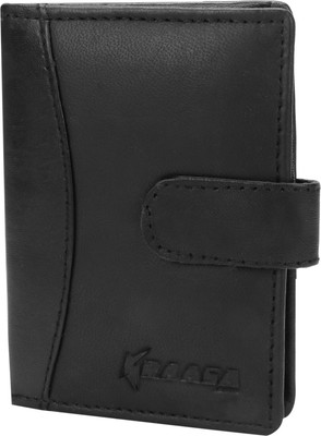 

Kraasa Men Black Genuine Leather Card Holder(18 Card Slots)