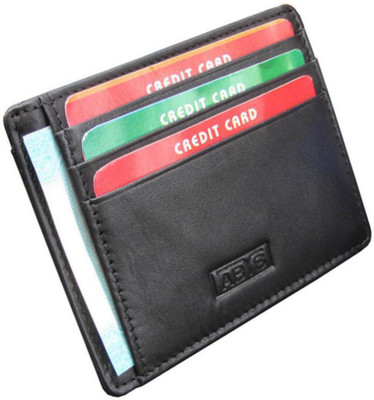 

ABYS Men Black Genuine Leather Money Clip(6 Card Slots)