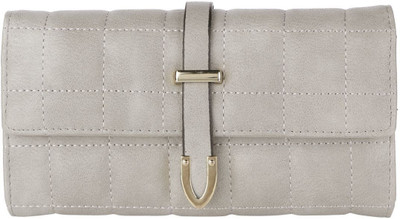 

Gio Collection Women Evening/Party Grey Artificial Leather Wallet(6 Card Slots)