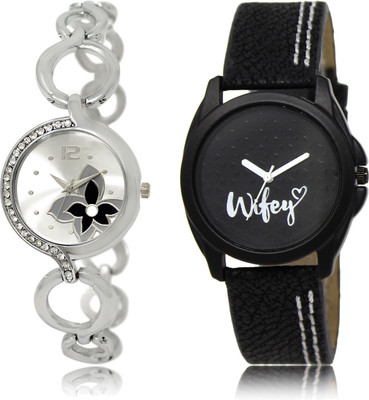 

The Shopoholic Best Combo Pack Silver And Black Dial Analog Watch For Girls Girls Stylish Watches Watch - For Women