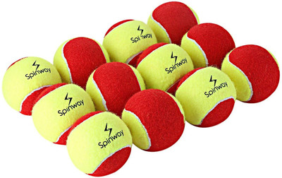 

Spinway Mini balls - Stage 3 Tennis Ball(Pack of 12, Red, Green), Multicolor