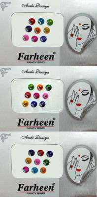 

Farheen ARSHI DAAIYA FOREHEAD Multicolor Bindis(INDIAN FANCY BINDI)