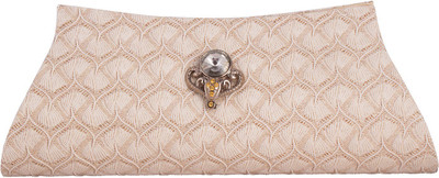

THE TAN CLAN Casual White, Gold Clutch, Gold;white