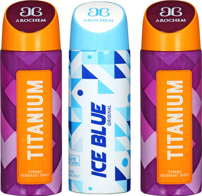 

Arochem A-3-3-8 DEODORANT NEW LATEST COMBO PACK OF 3 200 ML BOTTAL PURE PERFUME NO ALCOHOL DYNAMIC DEODORANT SPRAY Deodorant Spray - For Men & Women(200 ml, Pack of 3)