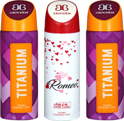 

Arochem DEODORANT NEW LATEST COMBO Deodorant Spray - For Men & Women(200 ml, Pack of 3)