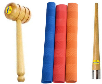 

Vizorr Combo of 3 Chevron Grip & Wooden Grip Cone & Stroke Hammer Chevron(Multicolor, Pack of 5)