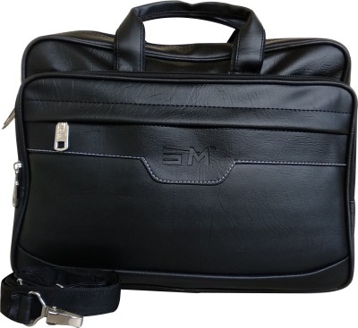 SM 15.6 inch Laptop Messenger Bag(Black)