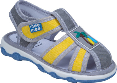 

MeeMee Boys Velcro Flats(Grey, Dark grey
