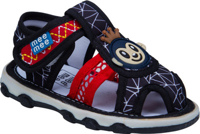 

MeeMee Boys Velcro Flats(Black