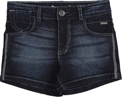 

Gini & Jony Short For Girls Casual Solid Denim(Dark Blue, Pack of 1, Dx wash(5000)