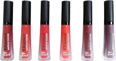

Blue Heaven Elegance LIP COLOR multi color combo of 6 (1-6)(MULTICOLOR, 36 ml)