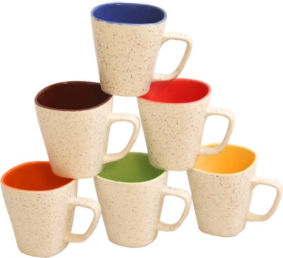 

Shri Krishna Creation SHRIKC03 Ceramic Mug(220 ml, Pack of 6), Multicolor