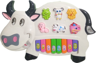 

Collectionmart Musical and Educational Cow Piano for Kids(Multicolor)
