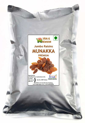 

Veg E Wagon Munakka (Jumbo Raisins) Premium 500 gm Raisins(500 g, Vacuum Pack)