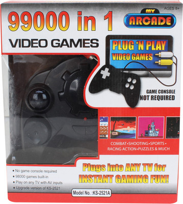 

BIG MONKEY TOYS Music Video Games INT-333 1 GB with COMBAT+SHOOTING+SPORTS+RACING ACTION+ PUZZLES & much more (Black)(Black)
