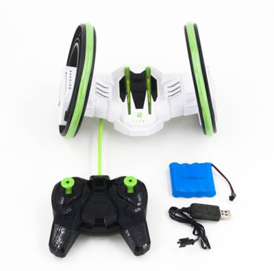

J H Traders 2Rounds R/C Big Wheel Stunt Car(Green)