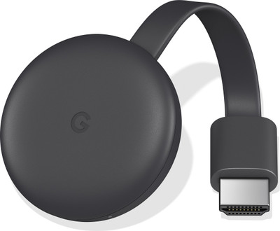 Cast your  own media Google Chromecast 3 Media Streaming Device Now ₹3499