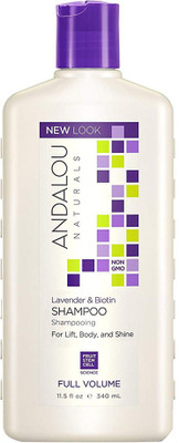 

Andalou Naturals Lavender & Biotin Full Volume Shampoo, 11.5 oz, Helps Smooth & Strengthen for Fuller, Volumized Looking Hair(340 ml)