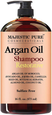 

Argan Oil Majestic Pure Shampoo, Offers Vitamin Enriched Gentle Hair Restoration Formula for Daily Use, Sulfate Free, Moroccan Oil & Potent Natural Ingredients, for Men and Women 16 fl. oz(473 ml)