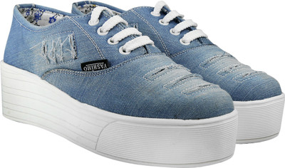 

Fashimo Sneakers For Women(Blue, Off White