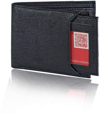 CITRUSA Boys Black Artificial Leather Wallet(6 Card Slots)