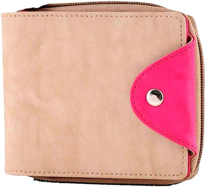 

Tulip Women Beige, Pink Artificial Leather Wallet(8 Card Slots)