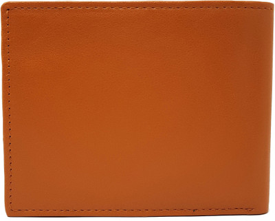 Wildmount Men Tan Genuine Leather Wallet(3 Card Slots)