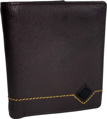 

piuda Men Brown Genuine Leather Wallet(10 Card Slots), Dark brown;wine color