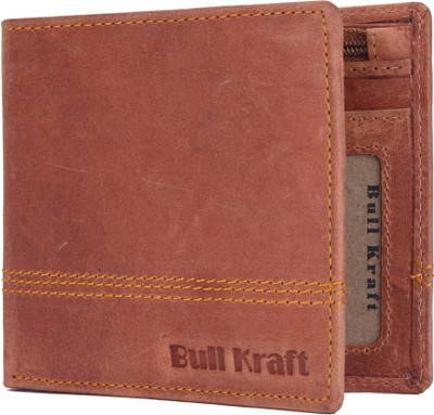 

Bull Kraft Men Tan Genuine Leather Wallet(4 Card Slots)