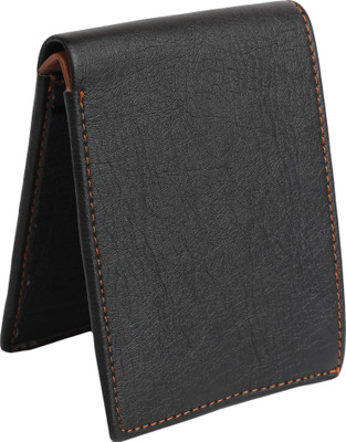 

SEASON FRANK Men Black Genuine Leather Wallet(4 Card Slots)
