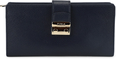 

Furla Women Casual Blue Genuine Leather Wallet(12 Card Slots), Navy blue