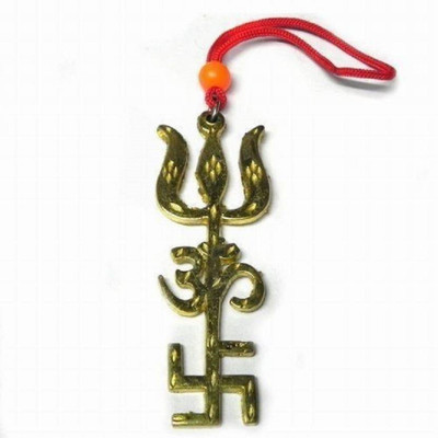 Aksam Tri Shakti Brass Yantra (Pack of 1) Brass Yantra(Pack of 1)