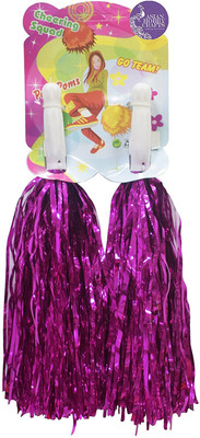 

AsianHobbyCrafts Pom Poms for Cheerleading, Pink (Pack of 4, 10-inch)