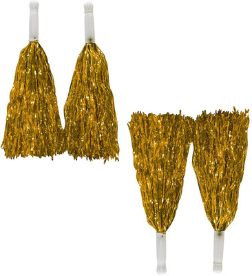 

AsianHobbyCrafts Pom Poms for Cheerleading, Golden (Pack of 4, 10-inch)