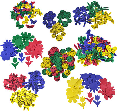 

Saamarth Impex Multi Design Accessories for Art And Craft Making Crafts Accessories Multicolor Foam Butterfly ,Flower ,Moons