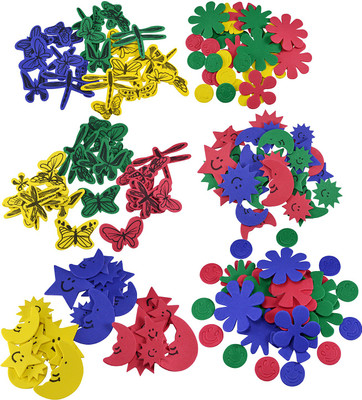 

Saamarth Impex Multicolor Art & Crafts Accessories Foam Butterfly ,Flower ,Moons Design Accessories for Art And Craft Making