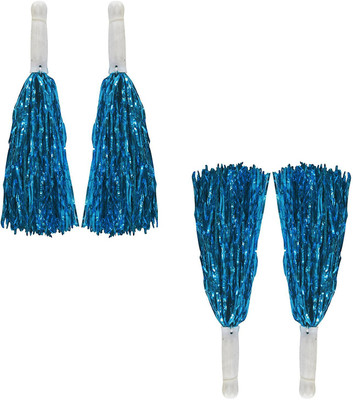 

AsianHobbyCrafts Pom Poms for Cheerleading, Blue (Pack of 4, 10-inch)