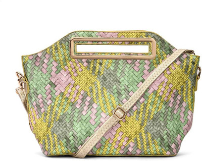 

Krish Stylish woven style Handbag for women and girls (Green) Waterproof Sling Bag(Green, 8 inch)