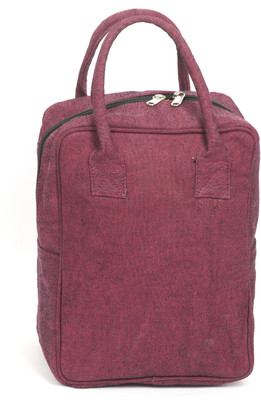 

RSN Crazy Maroon Denim Lunch Bag with Bottle Holder Waterproof Lunch Bag(Maroon, 11 inch)