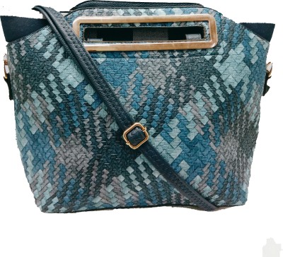 

Krish Stylish woven style Handbag for women and girls (Dark Blue) Waterproof Sling Bag(Dark Blue, 8 inch)