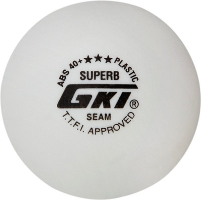 

GKI SUPERB 3 Star ABS Plastic 40+ Table Tennis Ball(Pack of 6, White)