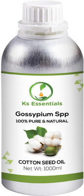 

Ks Essentials 100% Pure Cotton Seed Oil (Gossypium Spp) (1000ml)(1000 ml)