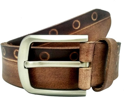 

knW Men Casual Tan Genuine Leather Belt